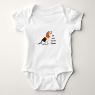 Body Para Bebê Beagle Dog Meu Melhor Nome Personalizado