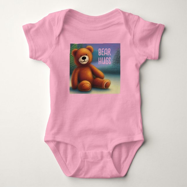 Body Para Bebê Bear Hugs (Frente)