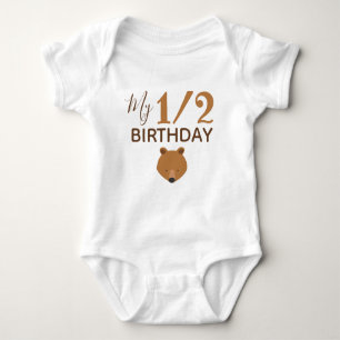 Body Para Bebê Bear Minha Metade De Aniversário
