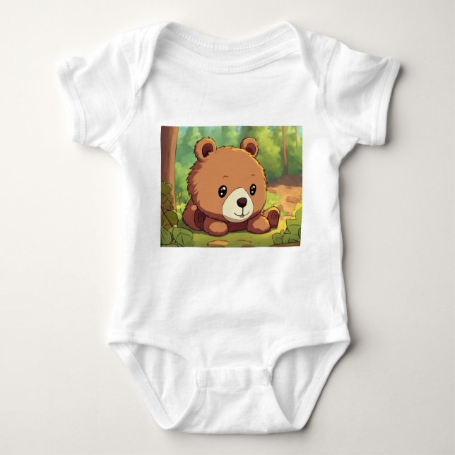 Body Para Bebê Bear Picnic Party: Um fato infuso por bebês (Frente)