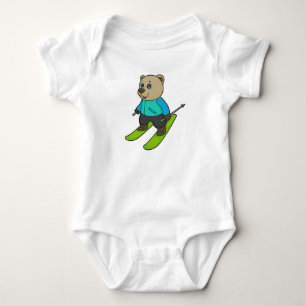 Body Para Bebê Bear Skier Ski