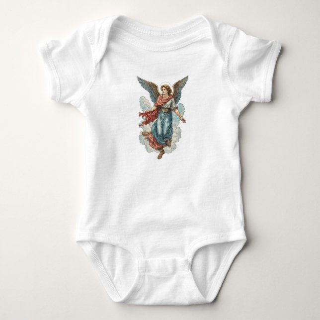 Body Para Bebê Beautiful Guardian Angel Baby Bodysuit (Frente)