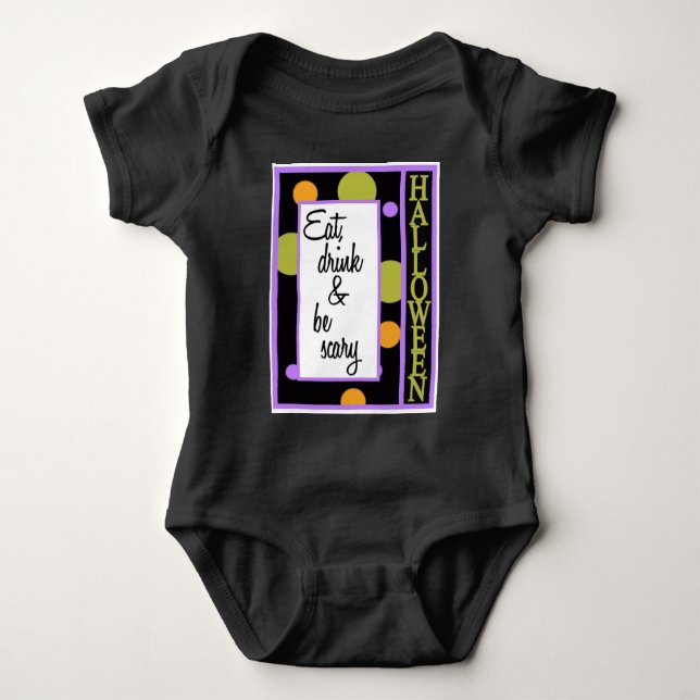 Body Para Bebê Beba e fique assustado (Frente)