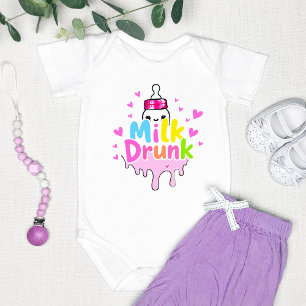 Body Para Bebê "Bebado Leiteiro" Colorido, Engraçado