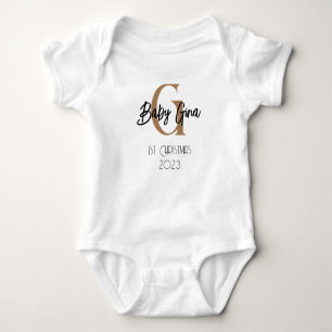 Body Para Bebê bebê 1rua Monograma unisex com nome unisex