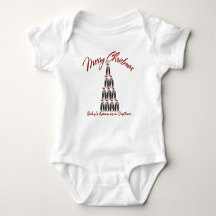 Body Para Bebê Bebê 1rua Natal - Árvore Pinguim - Personalizada