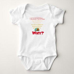 Body Para Bebê Bebê acampando humor engraçado