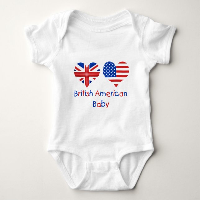 Body Para Bebê Bebê americano britânico (Frente)