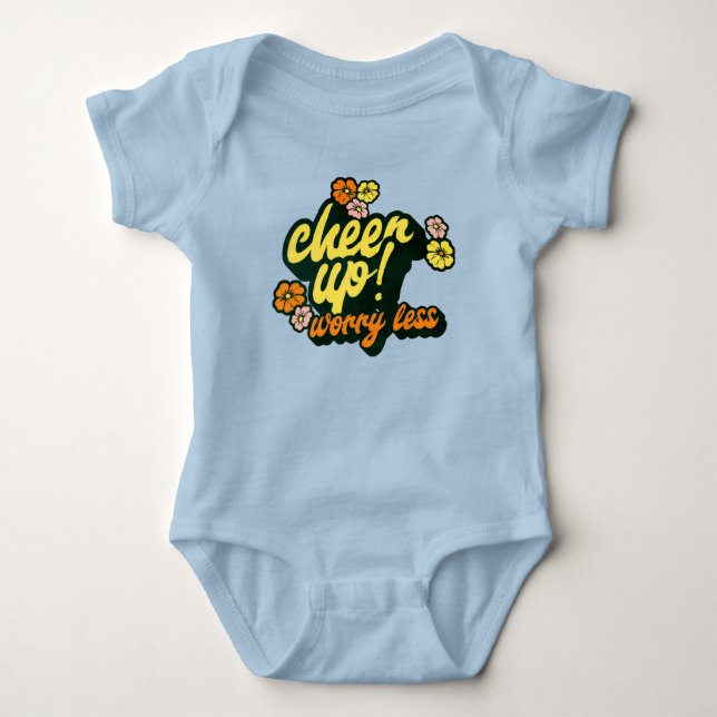 BODY PARA BEBÊ BEBÊ ANIMAR-SE PREOCUPAR MENOS ROUPA DE CORPO  (Frente)