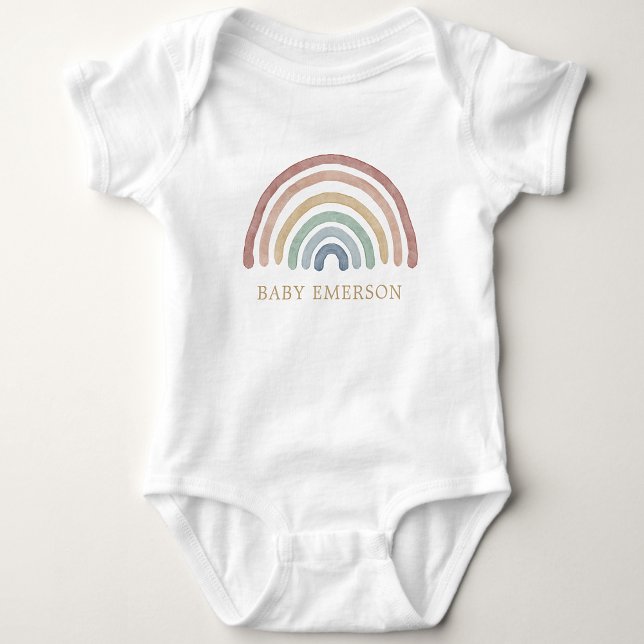 Body Para Bebê Bebê Arco-íris Boêmio (Cute Boho Rainbow Baby Shower Baby Bodysuit by Painted Paperie
)