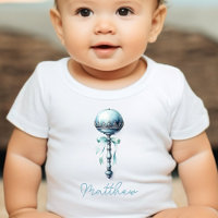 Bebê Azul Elegante Chocalho Menino Chá de Bebê