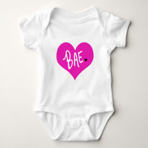 Body Para Bebê Bebê BAE Coração Rosa