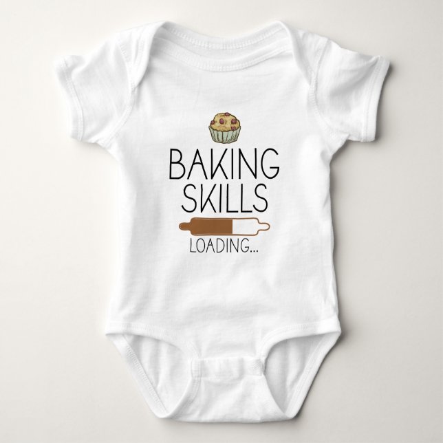 Body Para Bebê Bebê - Baking Skills Loading (Frente)