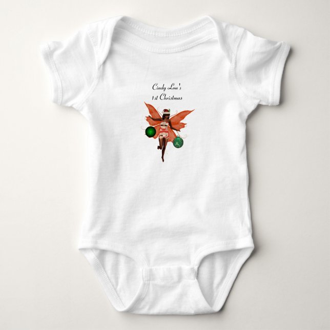Body Para Bebê Bebê-Bebê-Fada-Fada Americana Africana (Frente)