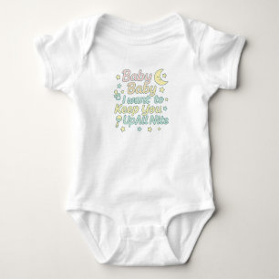 Body Para Bebê Bebê Bebê Mantém-te Acordado Toda a Noite Citação