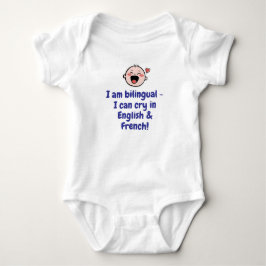 Body Para Bebê Bebê Bilíngue, Presente Divertido para Bebê
