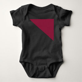 Body Para Bebê Bebê Blocos de Cores (Preto e Vermelho Berry)