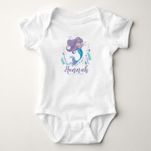 Body Para Bebê Bebê Bodô Menina Bonito Pequena Sereia Nome Própri