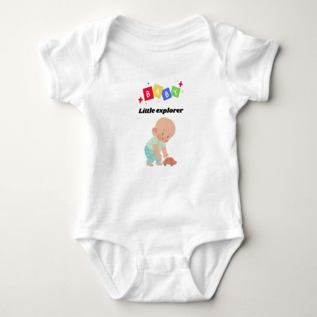 Body Para Bebê Bebê Bodydress - Pequeno Explorer Adventure Outdoo (Frente)