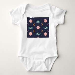 Body Para Bebê Bebê boho, padrão chic hippie.