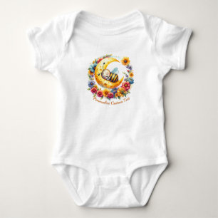 Body Para Bebê Bebê bonito personalizado adormecendo na lua