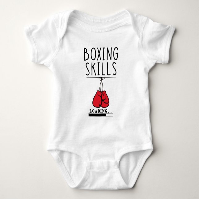 Body Para Bebê Bebê Boxeador - Habilidades de Boxe - Soco (Frente)