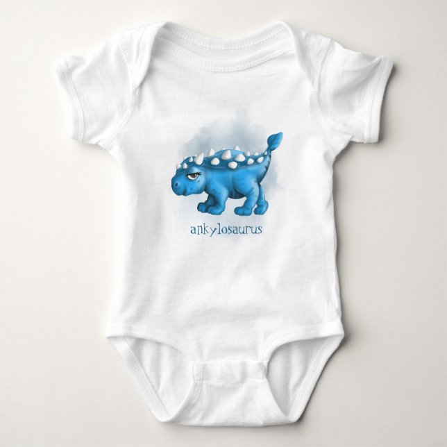 Body Para Bebê Bebê Cachorinho Ankylosaurus Dinossaur (Frente)