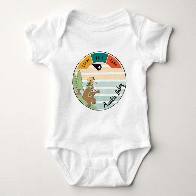 Body Para Bebê Bebê Camp Bear, Cobra, Coruja Personalizar (Frente)