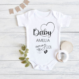 Body Para Bebê Bebê chegando Nome Nome