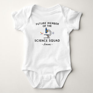 Body Para Bebê Bebê Cientista Futuro Membro do Esquadrão de Ciênc