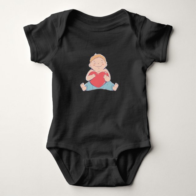 Body Para Bebê Bebê Coração (Frente)