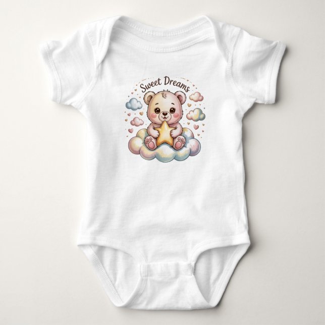 Body Para Bebê Bebê Cute Teddy Bear (Frente)
