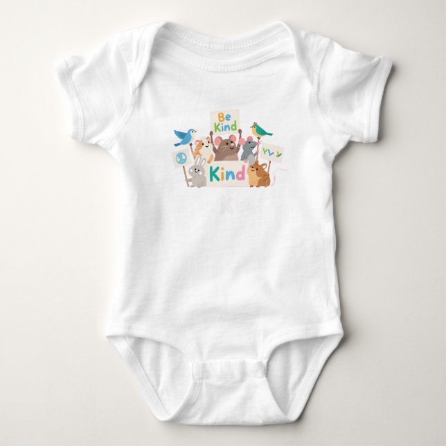 Body Para Bebê Bebê de Animais Adoráveis (Frente)