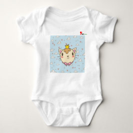 Body Para Bebê Bebê de bife com Design de gato bonito