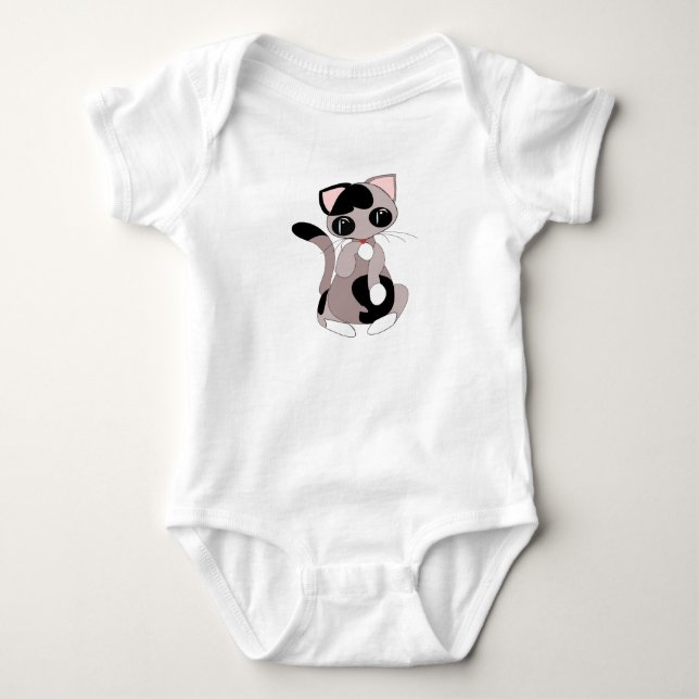 Body Para Bebê Bebê de biquíni com gatinho bonito (Frente)