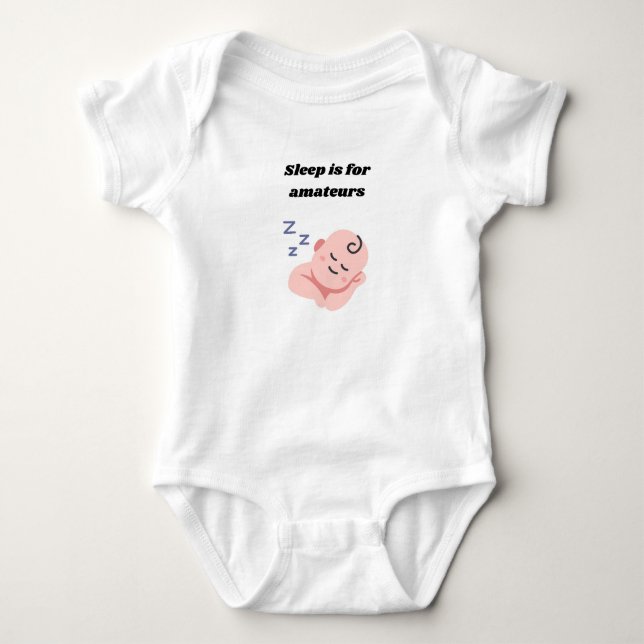 Body Para Bebê Bebê de biquíni - Dormir é para amadores (Frente)