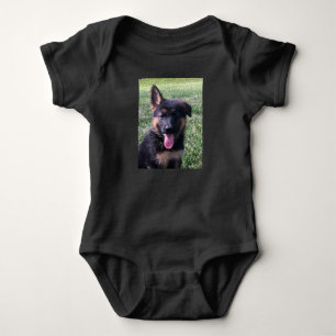 Body Para Bebê Bebê de biquíni, foto personalizada de cão bonito