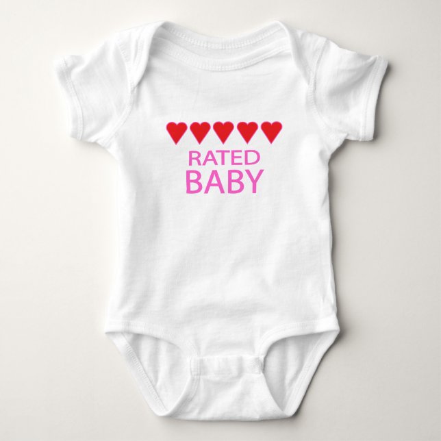 Body Para Bebê Bebê de Cinco Corações (Frente)