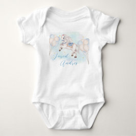 Body Para Bebê Bebê de conto de fadas Pônei Balão azul estrela Me