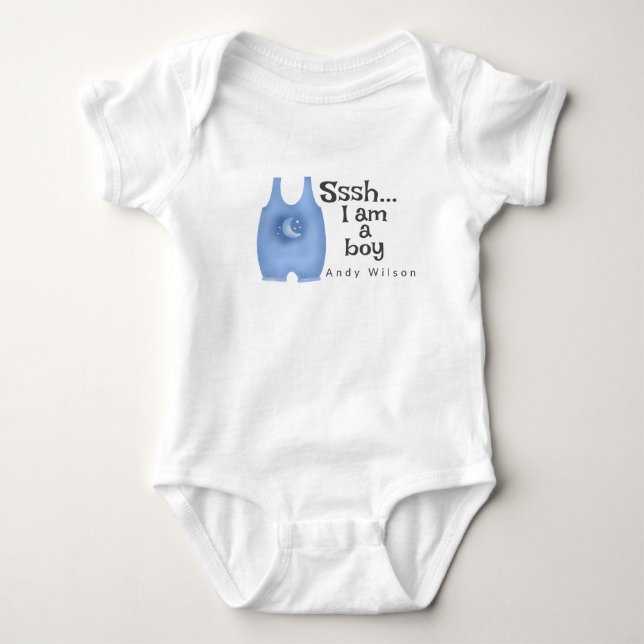 Body Para Bebê Bebê de Fato Azul (Frente)
