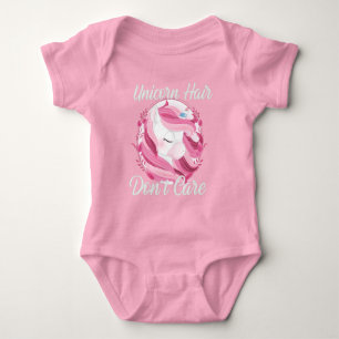Body Para Bebê Bebê de Festa do Unicórnio Rosa