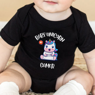 Body Para Bebê Bebê de jogos - Jogador de unicórnio bebê