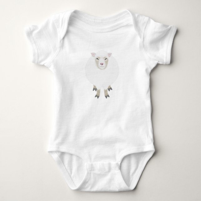 Body Para Bebê Bebê de Ovelha (Frente)