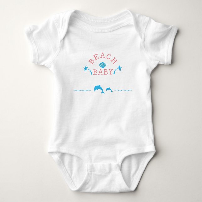 Body Para Bebê Bebê de Praia (Frente)