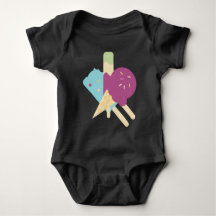 Bebê de Sorvete de Aniversário Body Infantil