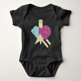 Body Para Bebê Bebê de Sorvete de Aniversário Body Infantil