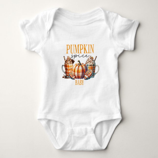 Body Para Bebê Bebê de Tempero de Abóbora - Outono (Frente)