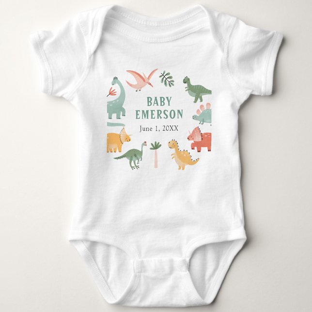 Body Para Bebê Bebê Dinossauro (Dinosaur Baby Bodysuit by Painted Paperie
)