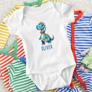 Body Para Bebê Bebê Dinossauro Fofo Personalizado