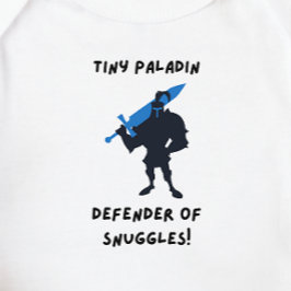 Body Para Bebê Bebê DnD - Pequeno Defensor de Paladina de Tocas